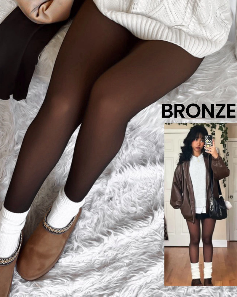 ❄️ Invisible Warmth! 🔥 Translucent Fleece Lined Tights: The Winter "Bare Leg" Secret