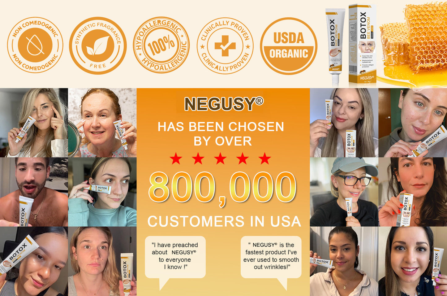 (Made and Shipped from USA) 🧑⚕️NEGUSY® Botox Bee Venom Wrinkle Removal Cream