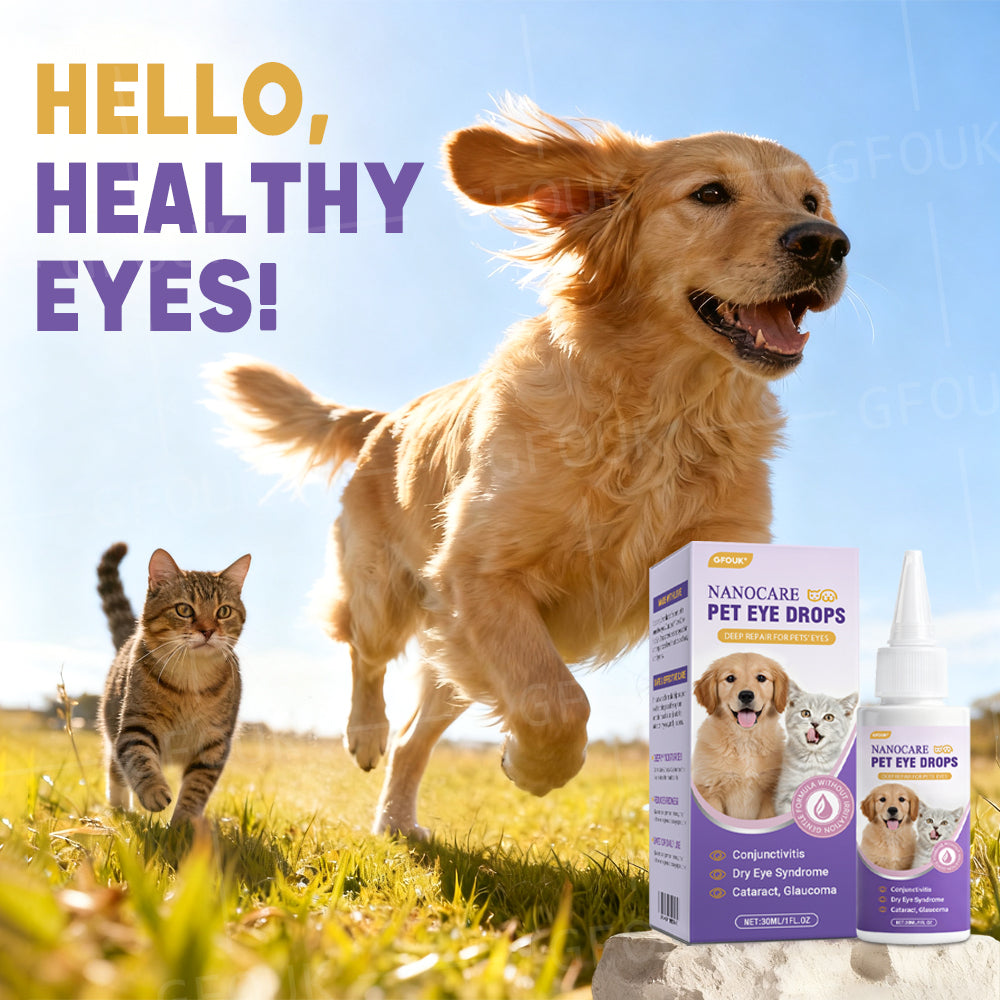 👩⚕️GFOUK® NanoCare Pet Eye Drops ☑️ FDA Approved | Relieves Conjunctivitis, Dry Eyes, Cataracts, and Keratitis🐶 🐈️