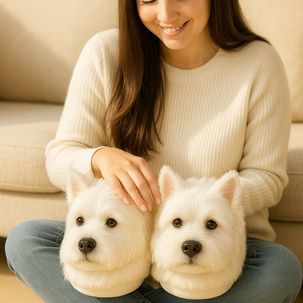 š¶Super Realistic Dog Plush Slippers ā Feel Like Walking with Your Dog Every Step