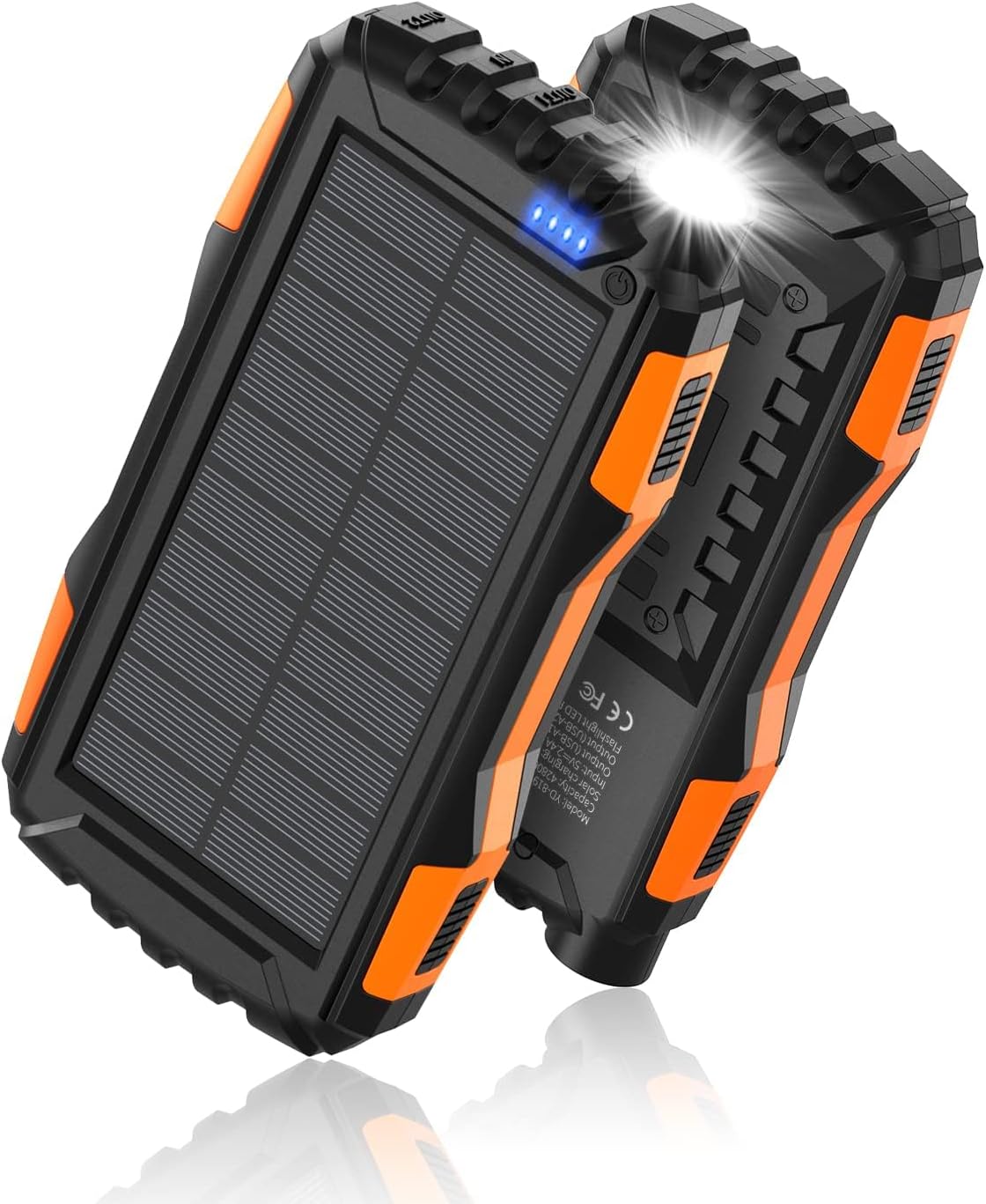 Power Bank Solar Charger -  Built in Super Bright Flashlight