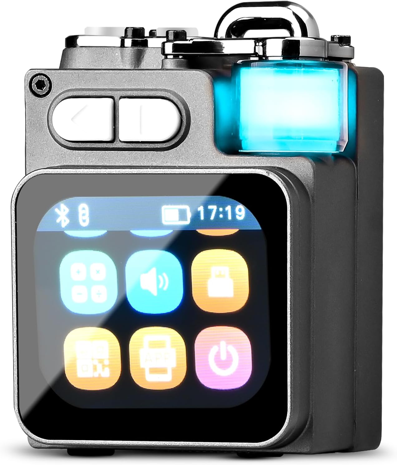 Mini Bluetooth Speaker, Smart Wireless Portable Speaker with Touch Screen, HD Loud Volume, LED Light