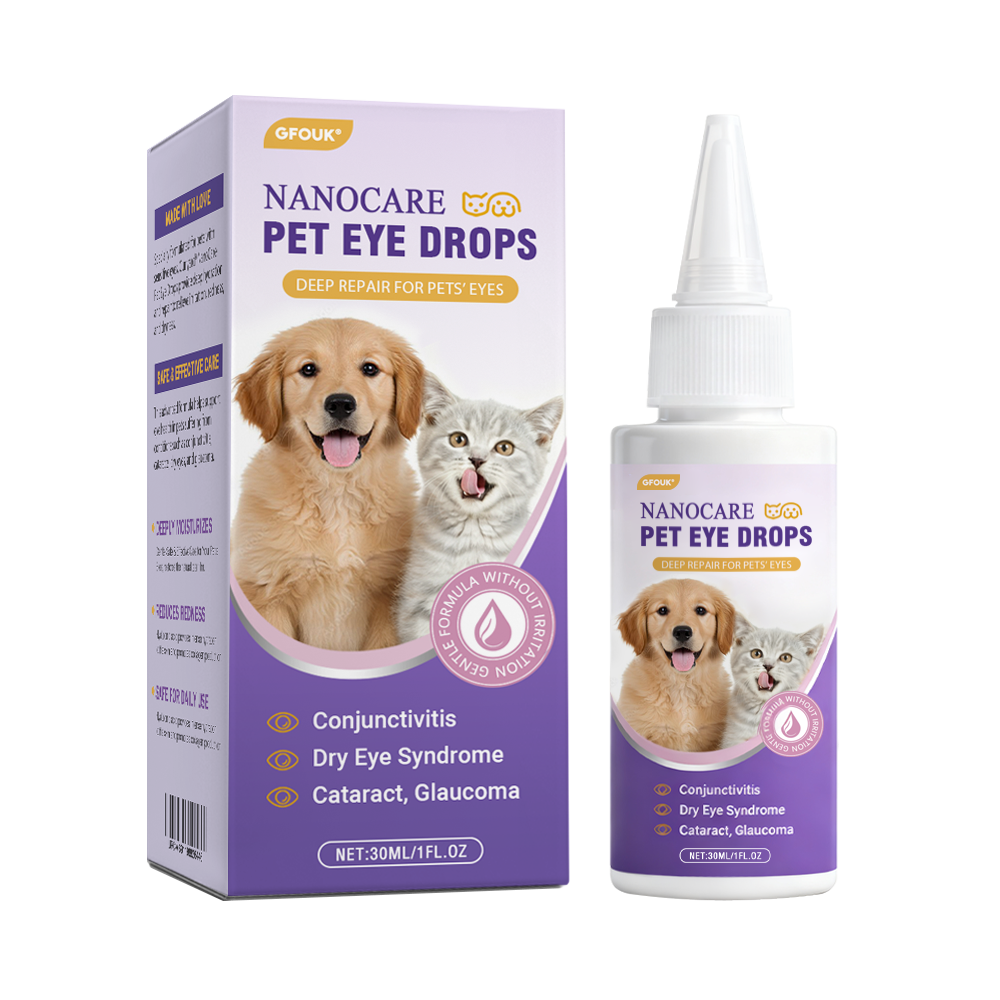 👩⚕️GFOUK® NanoCare Pet Eye Drops ☑️ FDA Approved | Relieves Conjunctivitis, Dry Eyes, Cataracts, and Keratitis🐶 🐈️