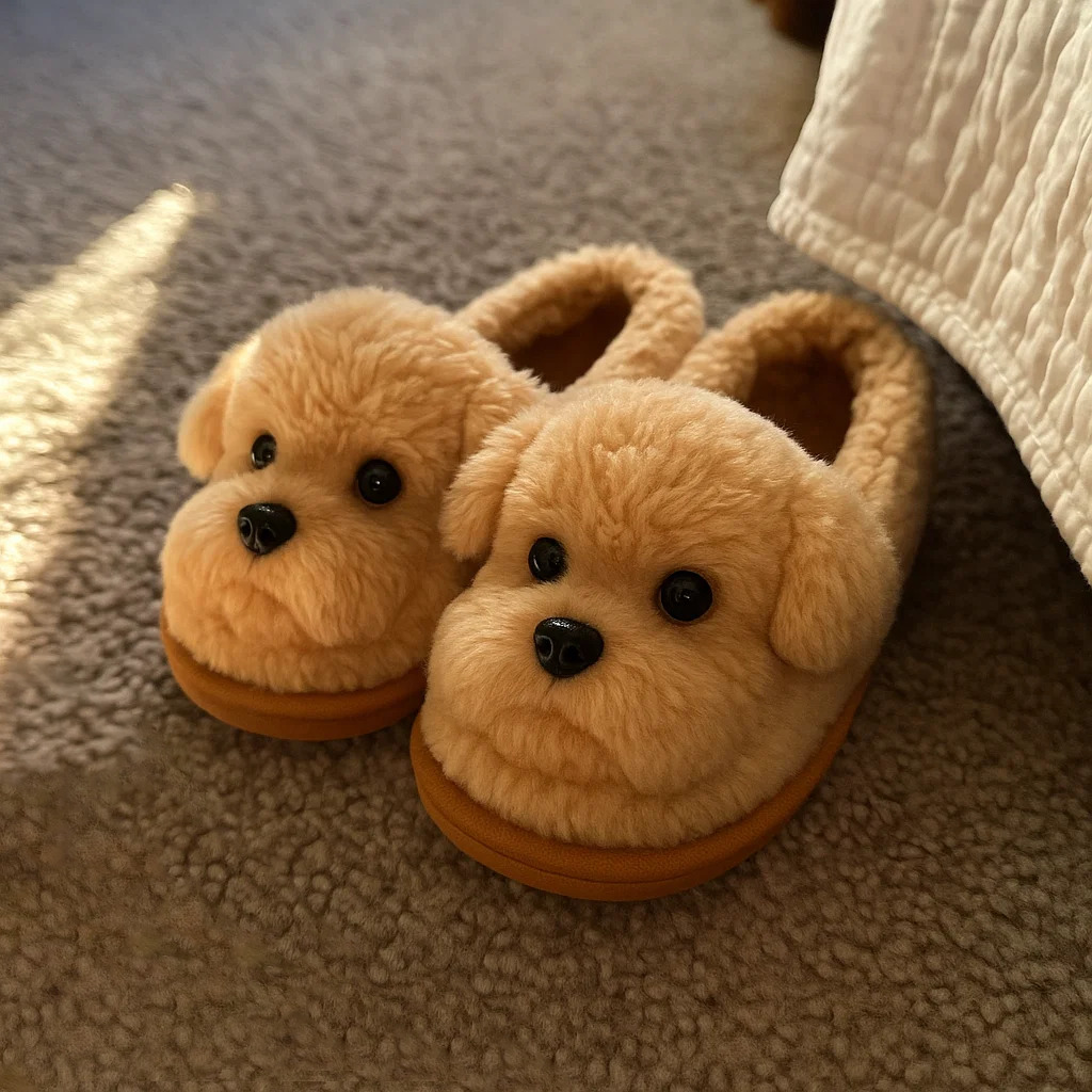 š¶Super Realistic Dog Plush Slippers ā Feel Like Walking with Your Dog Every Step
