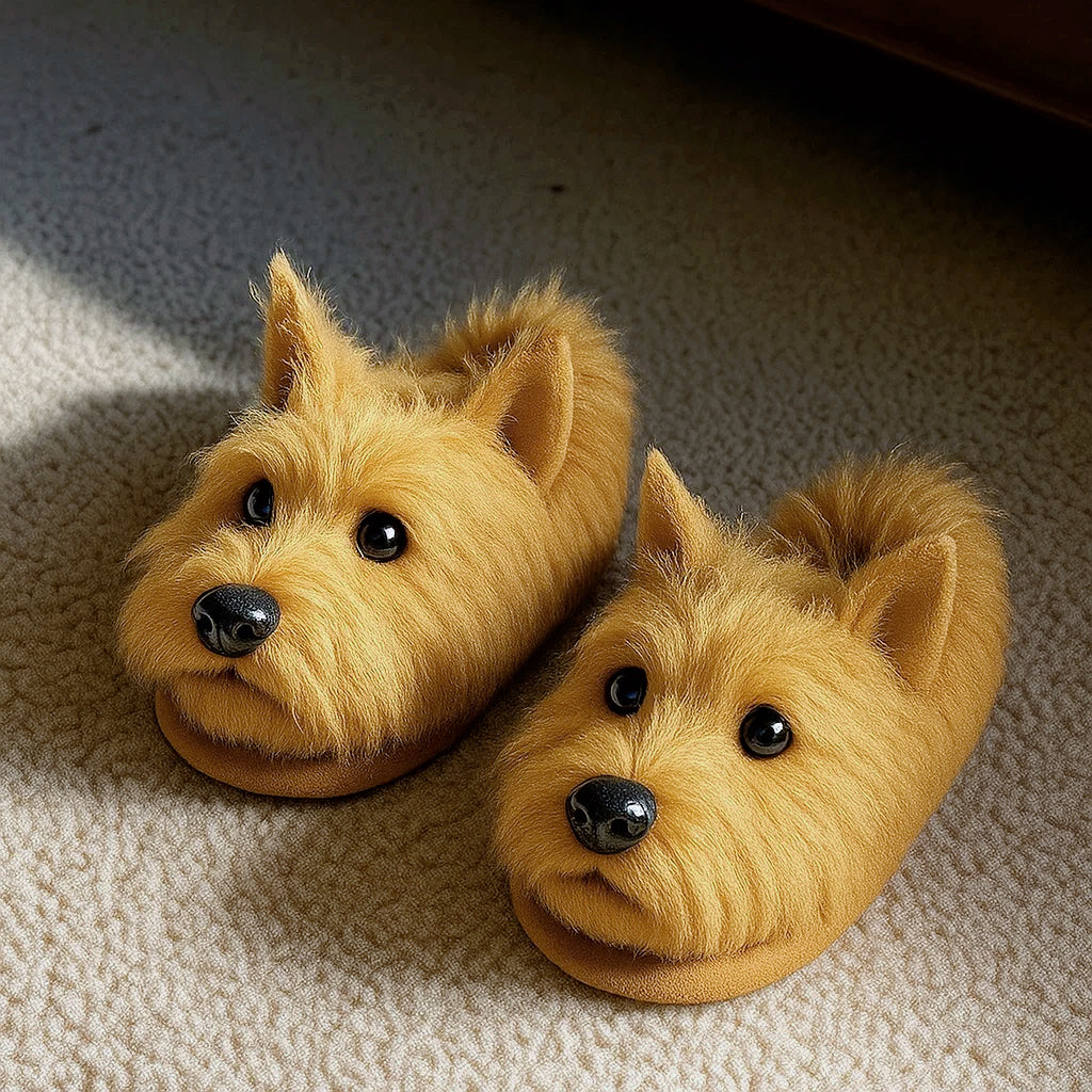 š¶Super Realistic Dog Plush Slippers ā Feel Like Walking with Your Dog Every Step