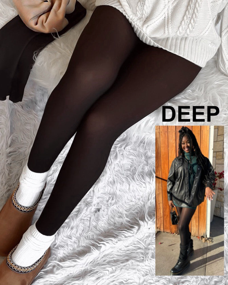 ❄️ Invisible Warmth! 🔥 Translucent Fleece Lined Tights: The Winter "Bare Leg" Secret