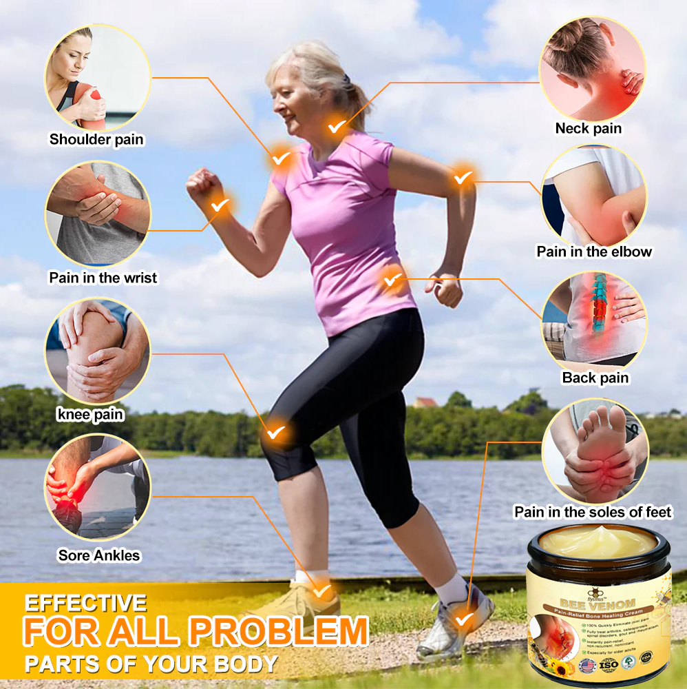 ✅Official Store: flysmus™ Bee-Venom Pain-Relief Bone Healing Cream👨⚕️USA Osteopathic Medical Association (AAOS)Approved(Reducing joint swelling, pain, stiffness, redness, warmth, soreness, and joint fatigue)