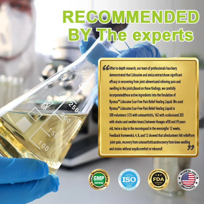 🎁✅Official Store BUY 2 GET 1 FREE: flysmus™ Lidocaine Scar-Free Pain Relief Healing Liquid👨⚕️USA Osteopathic Medical Association (AAOS)Approved(Reducing joint swelling, pain, stiffness, redness, warmth, soreness and joint fatigue )