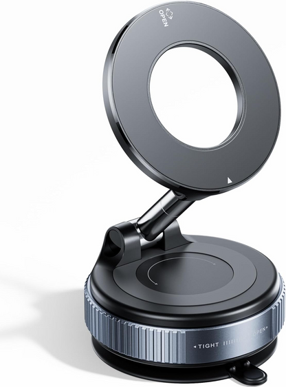Upgraded vacuum magnetic car phone holder with 360° super strong suction cup