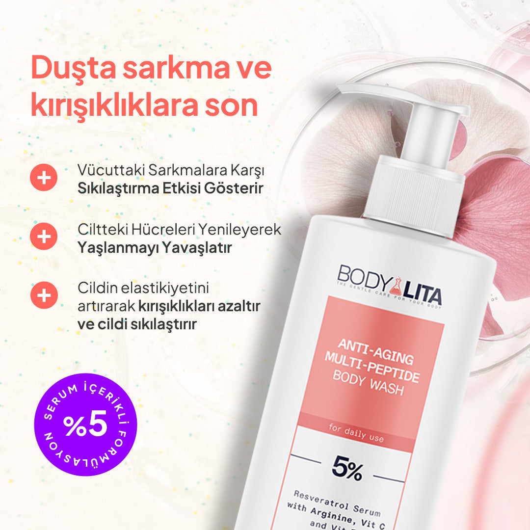 BodyLita Multi-Peptide %5 Serum İçerikli Duş Jeli