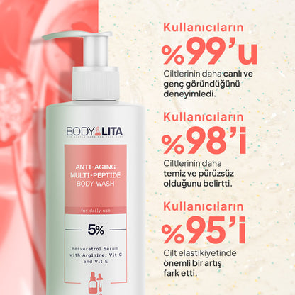 BodyLita Multi-Peptide %5 Serum İçerikli Duş Jeli