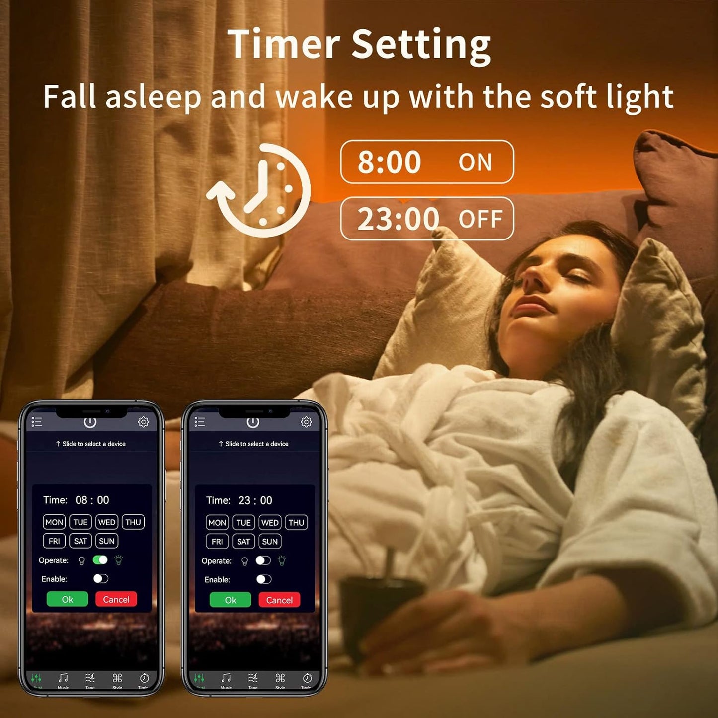 100ft LED Light Strip with Bluetooth Smart Remote Control