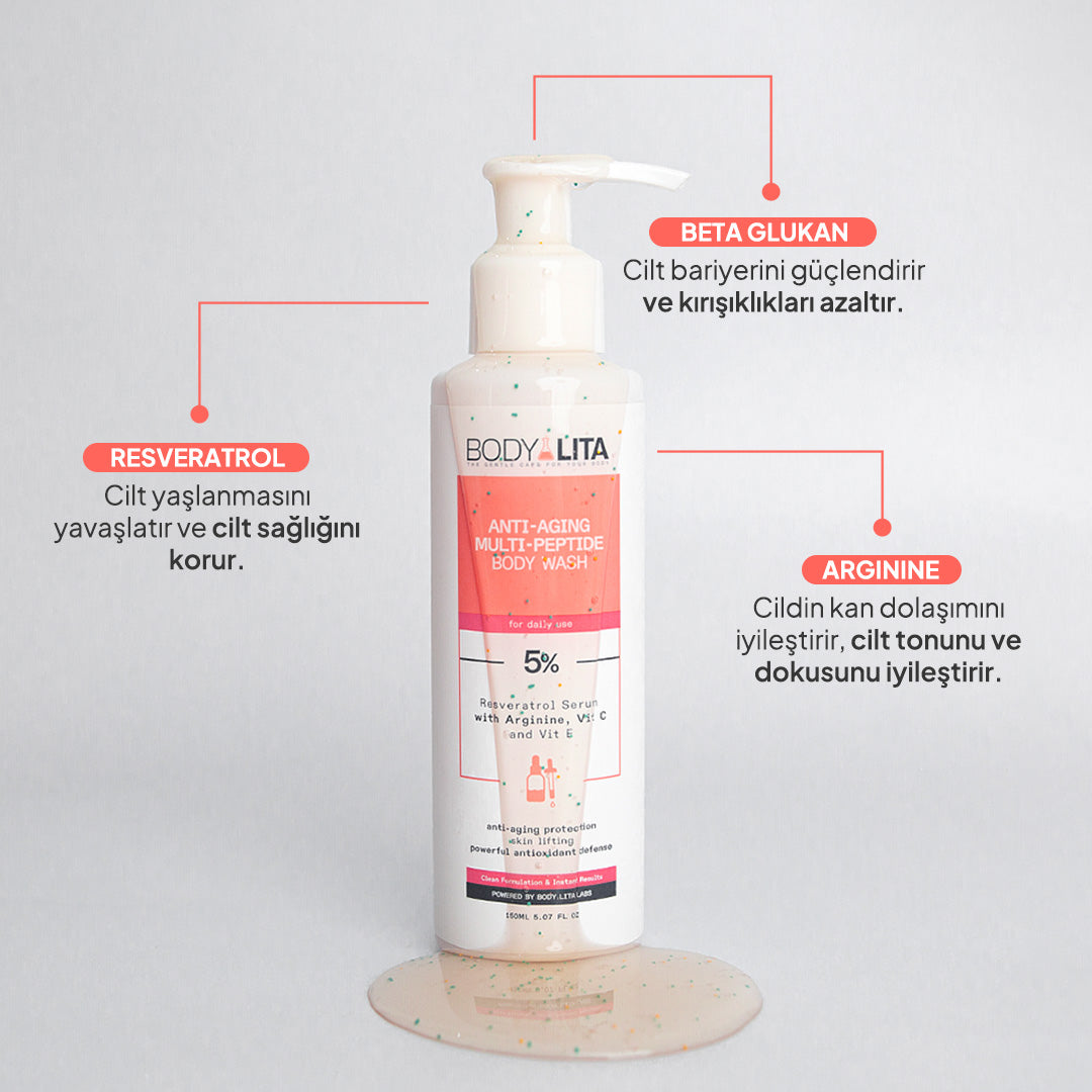 BodyLita Multi-Peptide %5 Serum İçerikli Duş Jeli