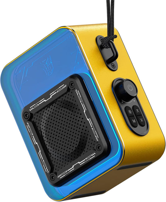 Portable Mini Party Speaker with Built-in Light BT5.4 Small Speaker Bluetooth Wireless 1800Mah