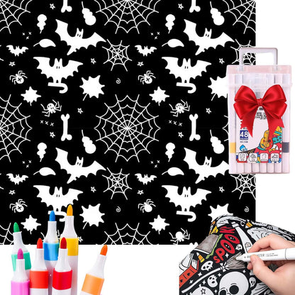 ⏳🎄Christmas Sale 49% OFF!!🎁🎨✨DIY Coloring Blanket With Markers