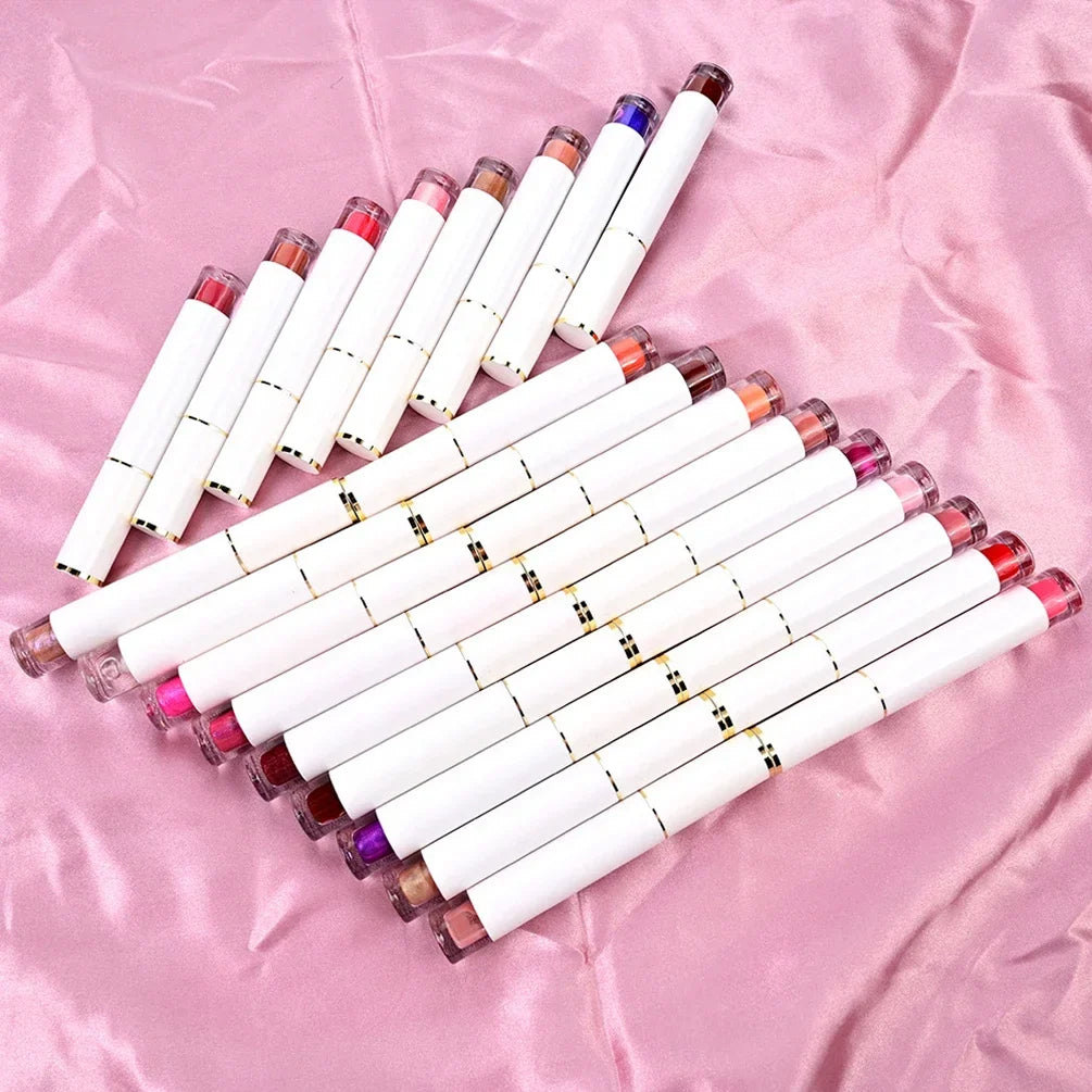 Private Label 105-color Lipgloss White Tube Custom Logo Bulk Makeup Pigment Liquid Glaze Various Matte Metal Color Aurora