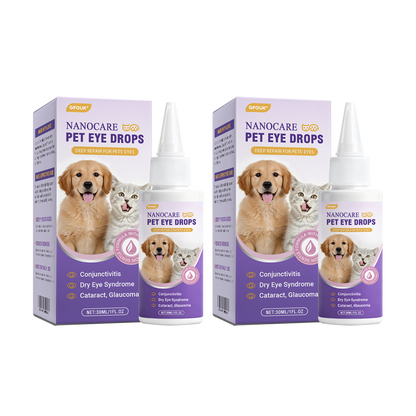 👩‍⚕️GFOUK® NanoCare Pet Eye Drops ☑️ FDA Approved | Relieves Conjunctivitis, Dry Eyes, Cataracts, and Keratitis🐶 🐈️
