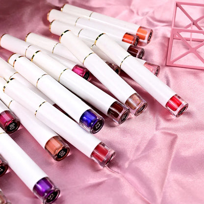 Private Label 105-color Lipgloss White Tube Custom Logo Bulk Makeup Pigment Liquid Glaze Various Matte Metal Color Aurora