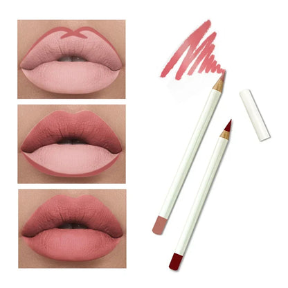 26 Colors Matte Waterproof Vegan Brown Lip Liner Eyebrow Pencil Eyeliner Private Label Lipliner White Pen Wholesale Makeup