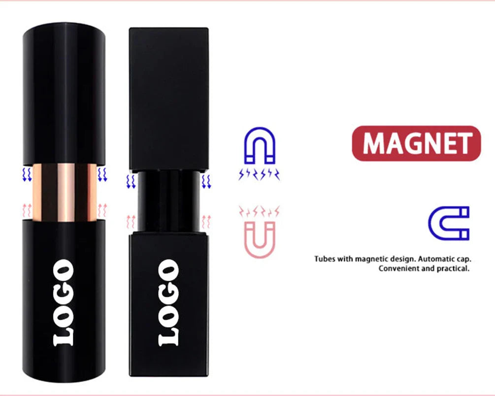 Lipstick Private Label Pigment Waterproof Long Lasting Non-stick Matte Makeup Custom Logo Bulk Cruelty Free White Square Tube