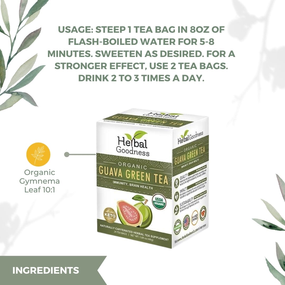 Guava Green Tea - 24/2g - Immunity & Brain Health - Herbal Goodness