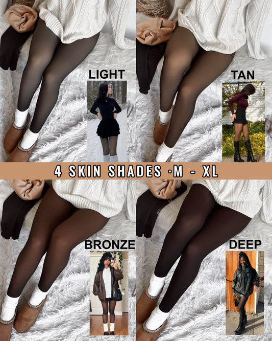 ❄️ Invisible Warmth! 🔥 Translucent Fleece Lined Tights: The Winter "Bare Leg" Secret